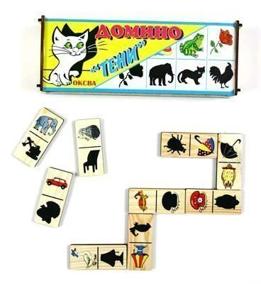 Educational Wooden Domino Game "Shadows