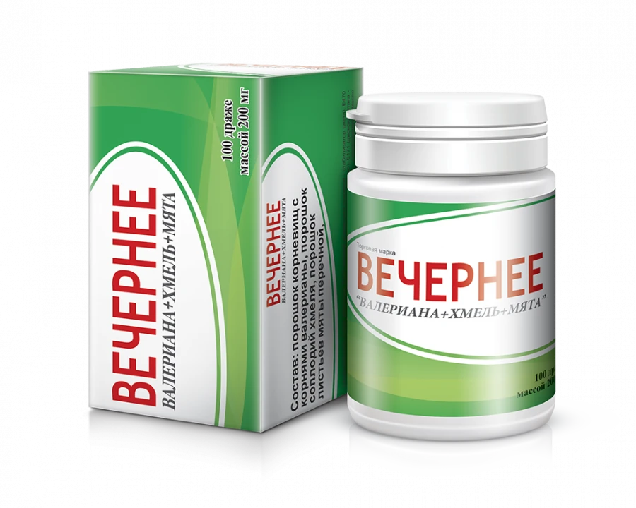 Evening Herbal Sleep Aid with Valerian, Hops, and Mint (No. 100)