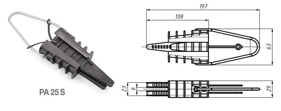 PA 25 S Wire Entry Anchor Clamp