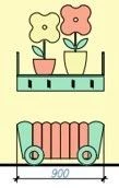 Sport Corner "Flowers" with Shelf - TDI Kids Series