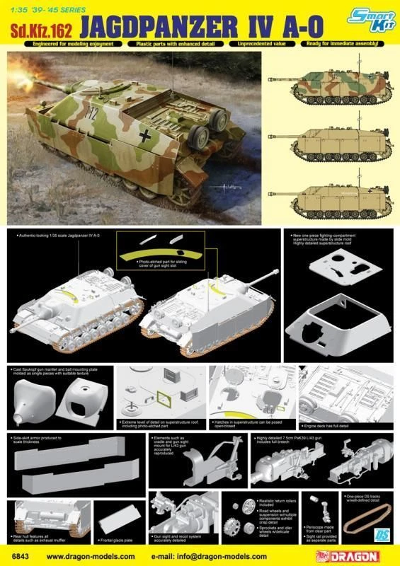 Assembly Model Jagdpanzer IV A-0 - No Glue Required