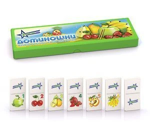 Classic Domino Game with Fruits and Berries