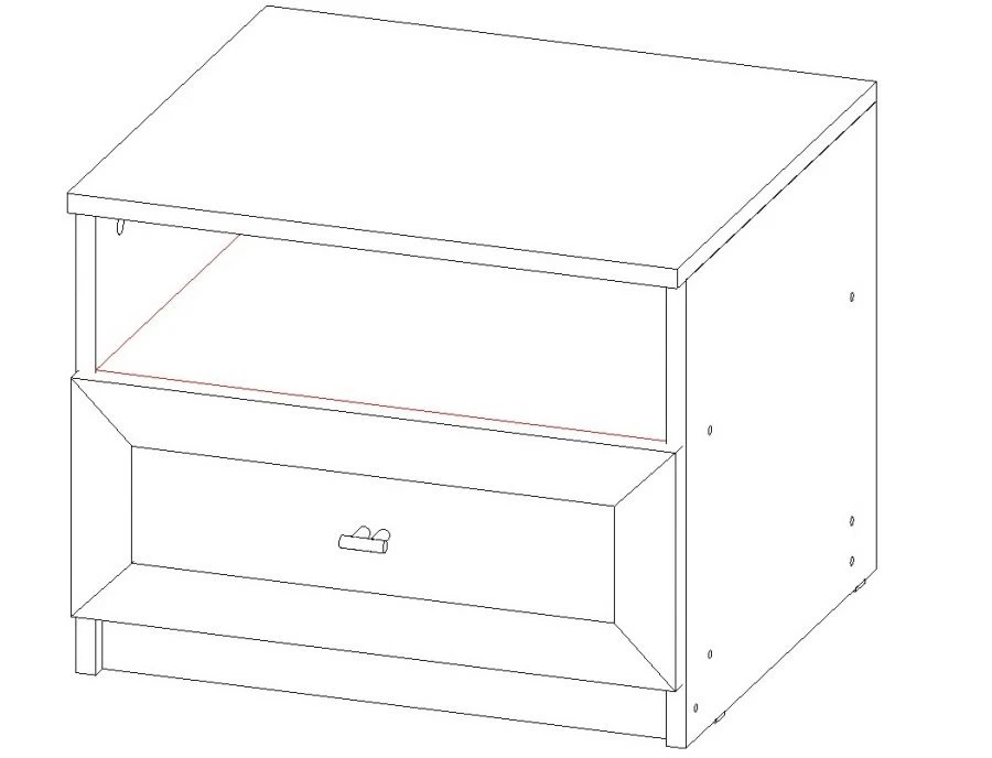 Versatile Storage Cabinet with Niche and Drawer - "Caprice" Series