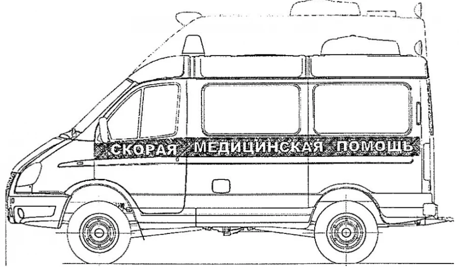 Medical Emergency Vehicle Chassis, Modification 221727, Euro-5 Gasoline Engine