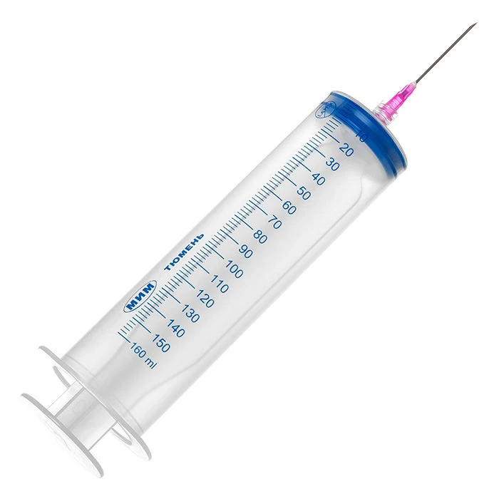 Disposable Syringe, Three-Part, 150 ml with Luer Lock Tip and 1.2 Needle