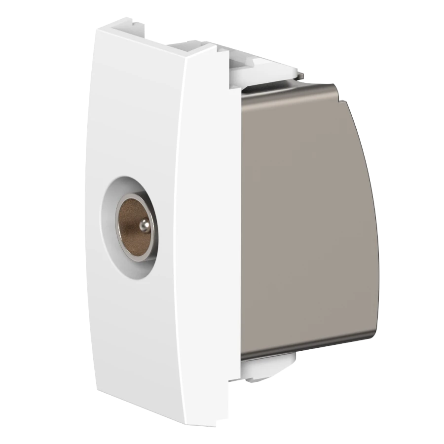 Caduceus Aling Mode Antenna Socket for Hidden Installation, 1M, White, Art. 6623.0
