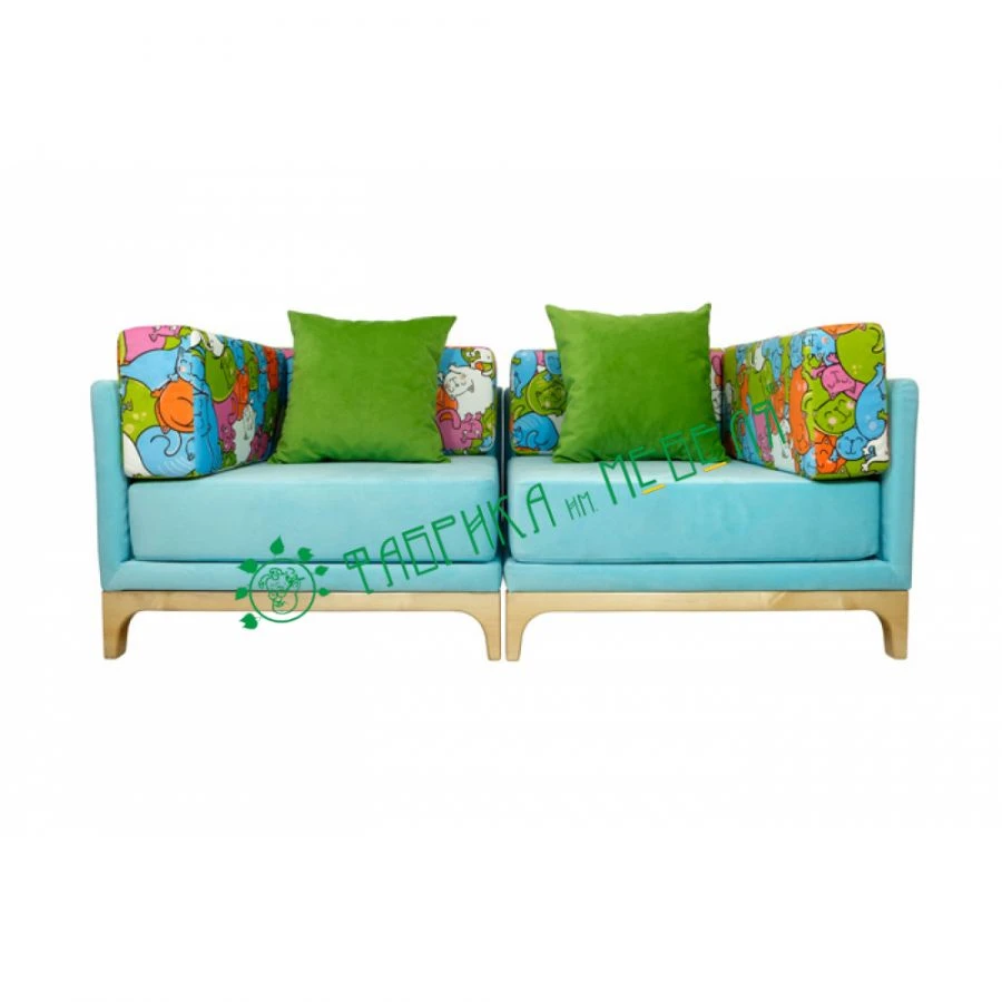 Scandinavian Two-Seater Children's Sofa, Model 56005-001