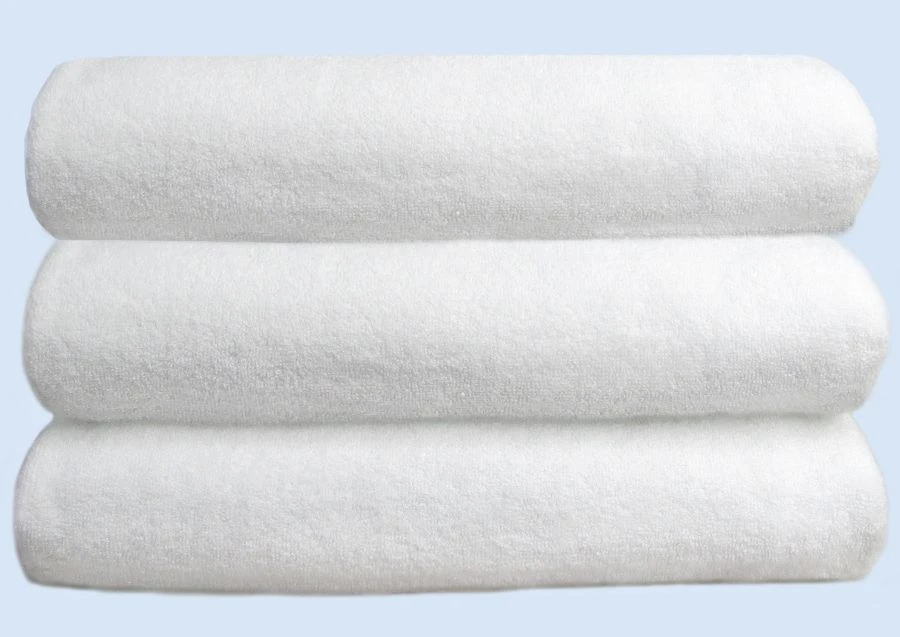 Soft Cotton Terry Bath Sheets - Bleached