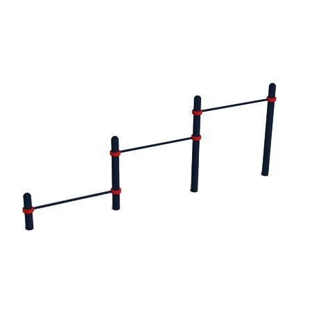 Triple Cascade Pull-Up Bars in Vandal-Proof Design