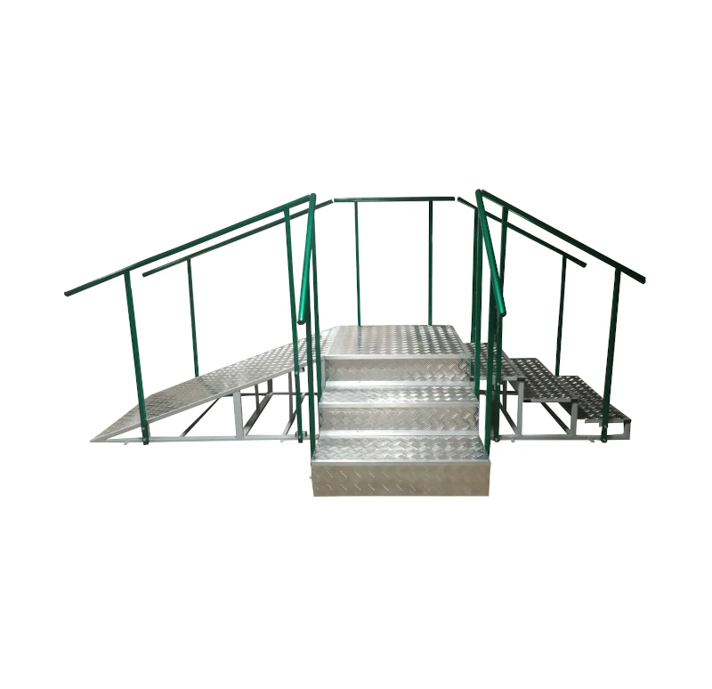 Walking Training Ramp with Metal Railings, Folding Model