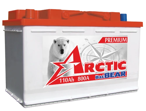 Lead-Acid Starter Battery for Internal Combustion Engines 12V 6ST-110 Arctic BatBEAR