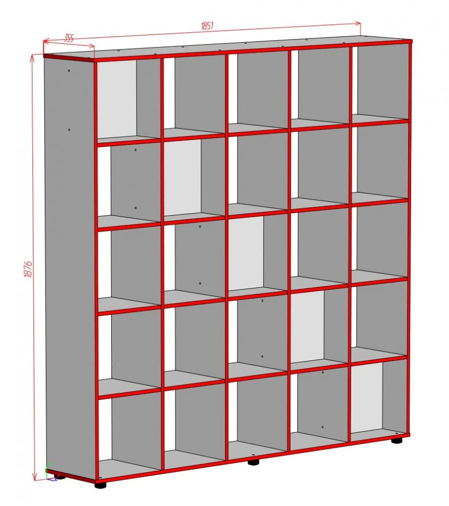 Modular Multi-Section Partition Cabinet C25