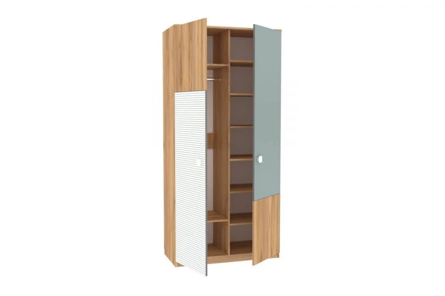 Facade Set for Two-Door Cabinet (White/Blue) Model: ЛД.522040.000