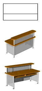 Straight Service Desk 1600x780x1100 mm