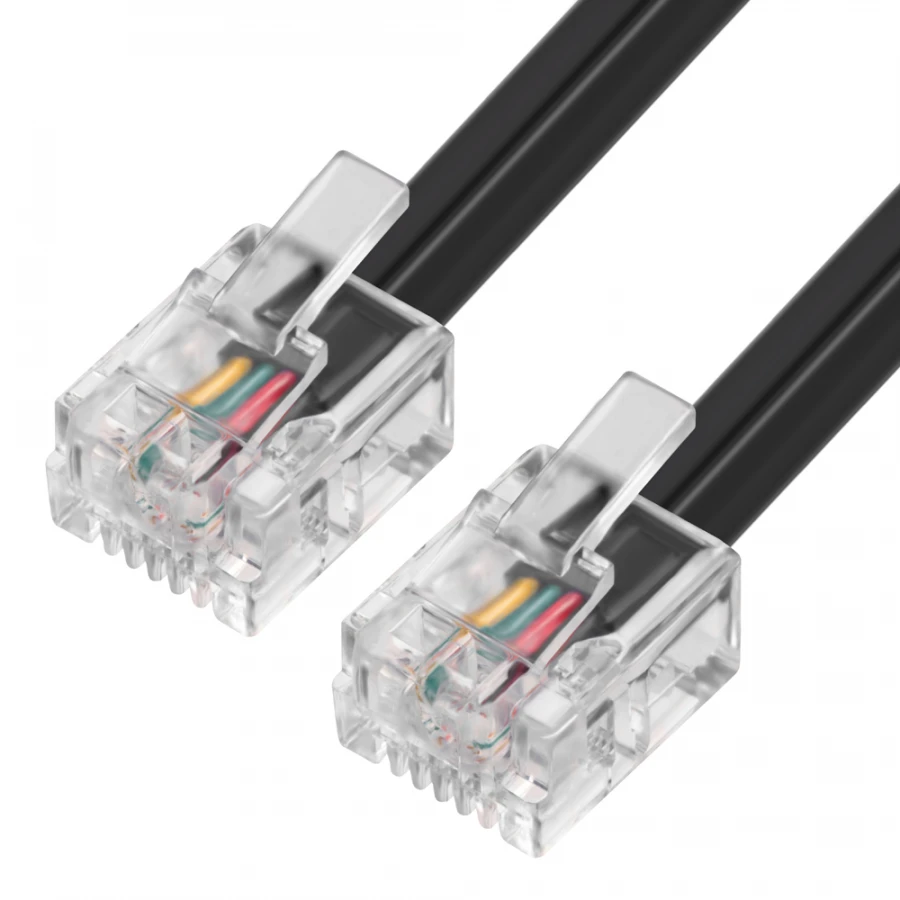 Flat Telephone Cable for Stationary Phones, Model GCR-TP6P4C