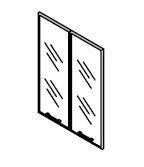 Glass Medium Doors for Office Furniture - Vegas Set