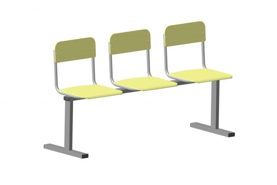 Triple Student Chair RS 01.00.09-2x3Sh