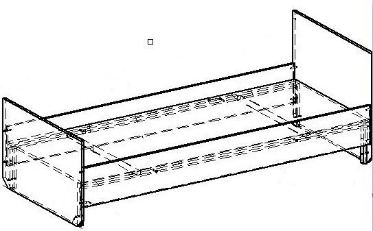 Metal Frame Bed with Laminated Chipboard - TV-BKMK-5.12.01