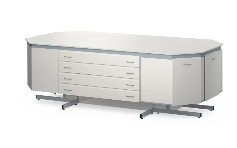 Laboratory Island Table - Sturdy Steel Construction