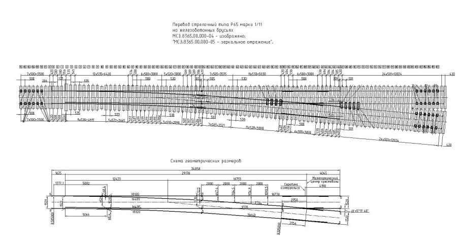 R65 Type Switch Mark 1/11 for Railways - Project MSZ.8365.00.000-04/-05