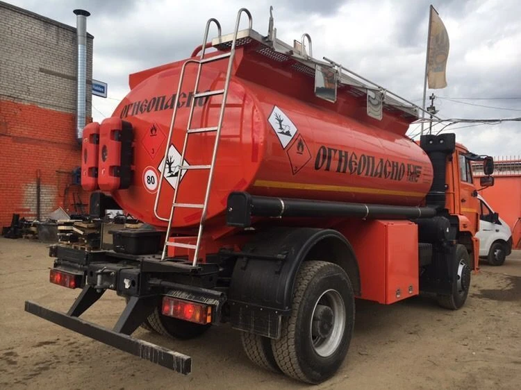 Tank Truck for Transporting Hazardous Cargo, Model 9666C (Modification 9666C1 on Chassis 43502-D5)