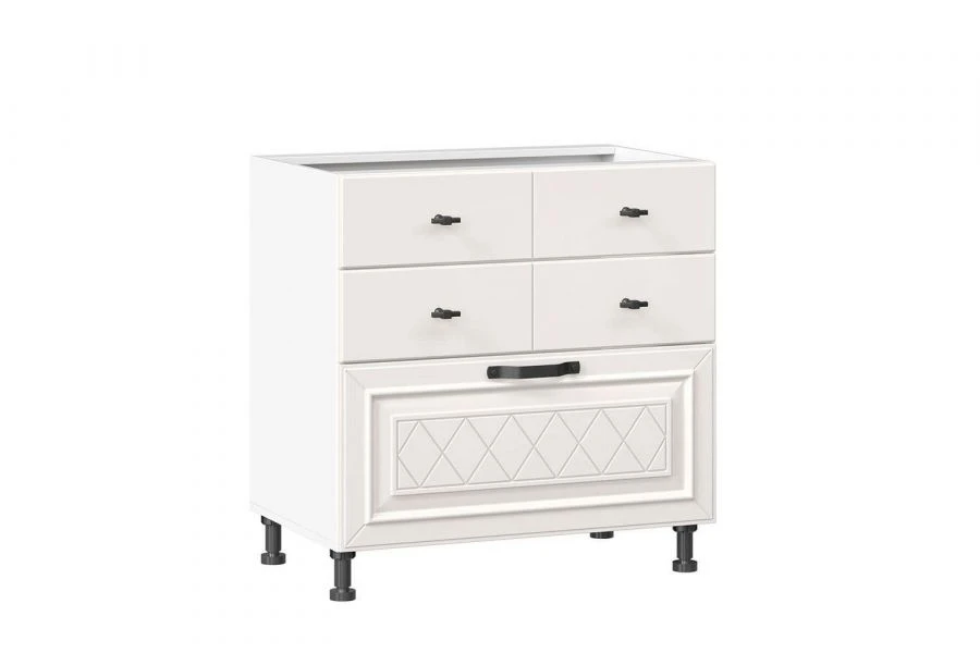 Marina LD.273160.000 Kitchen Cabinet Facade Set with 3 Drawers (Alabaster)