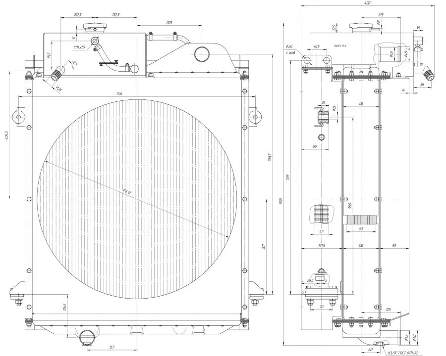 Engine Cooling Radiator Block PC-3301D56.1301.000
