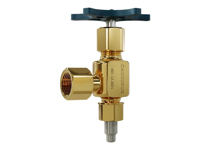 Caduceus DN4 PN25 Pressure Gauge Shut-off Valve