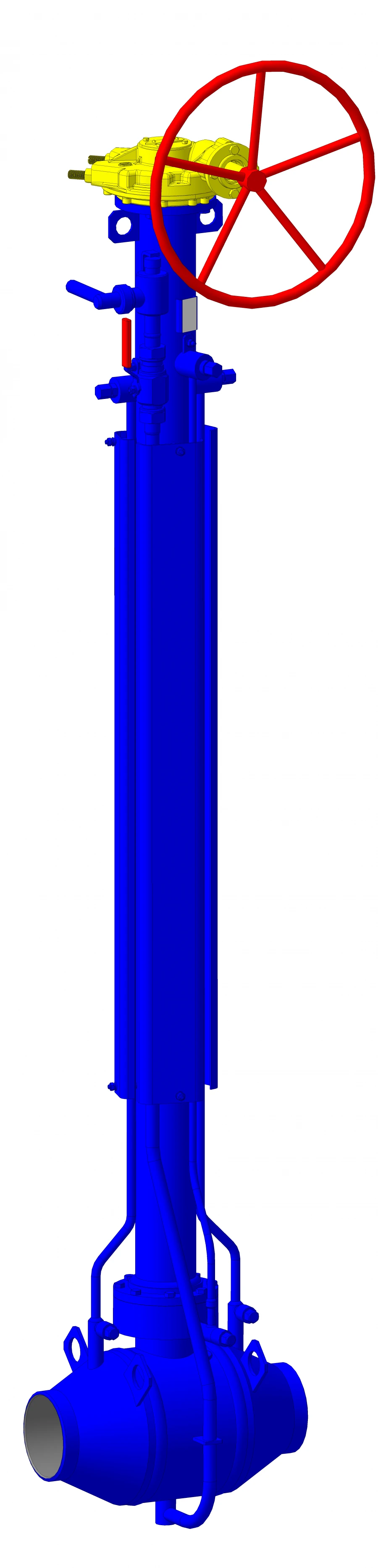 Underground Ball Valve DN250 PN8 with Reducer