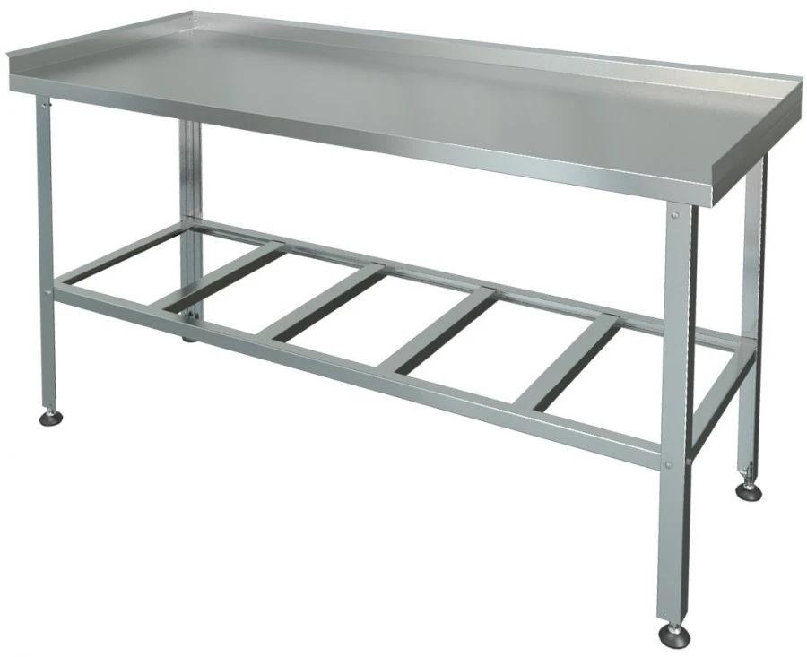 Stainless Steel Food Processing Table with Three Edges Model SRP-3-0.6/0.6