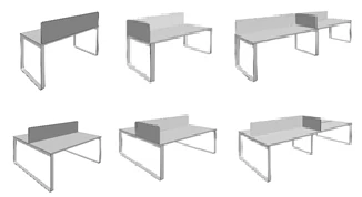 Galaxy Simple Desk Screens - Customizable Fabric and Size