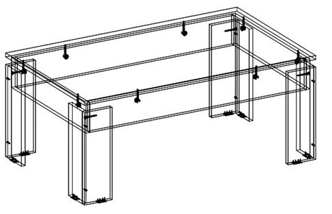 Coffee Table TV-ASZh-2.5.01 - Stylish and Durable Design