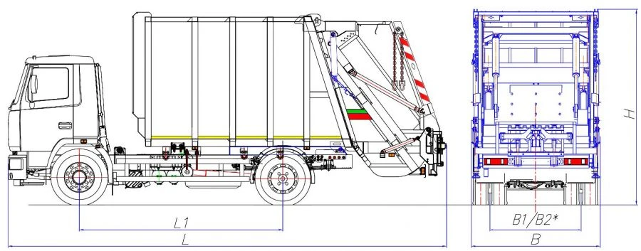 Rear-Loading Garbage Truck Model MK-3548-02