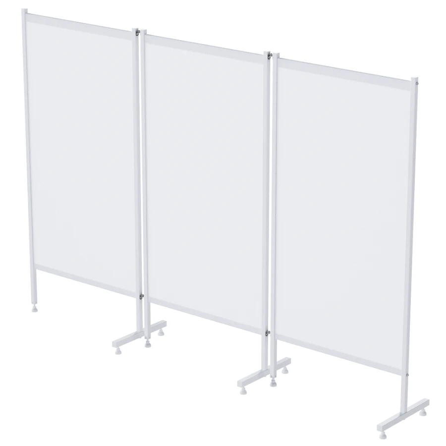 Medical Partition Screen, Stainless Steel, Three-Section, Model MSK-35301-01