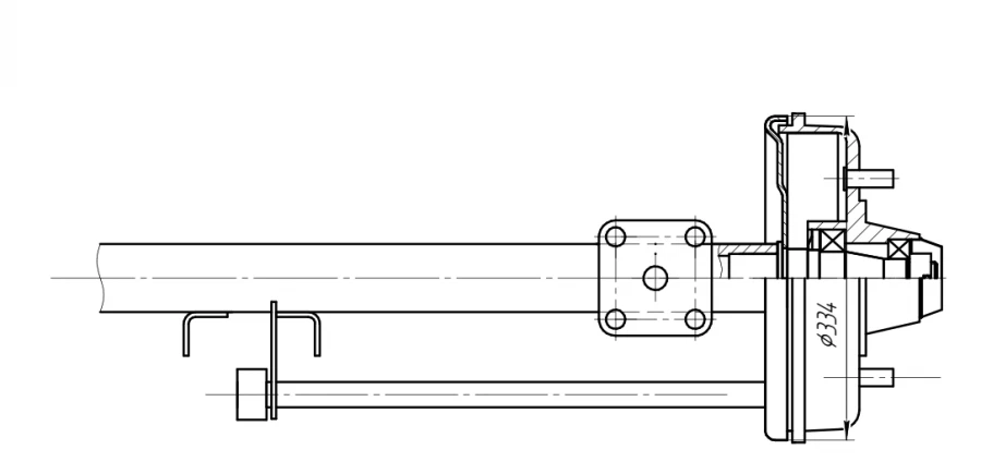 Tractor Trailer Axle 2ПТС-6.45.01.00
