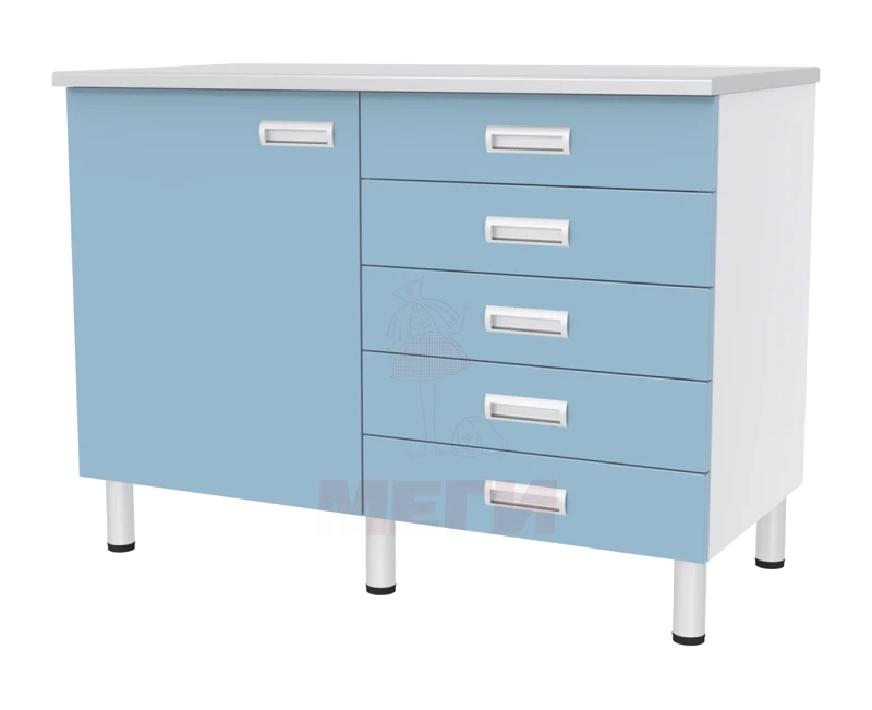 Laboratory Workbench SL-04-MSK (SL-04-215) with Cabinets and Drawers