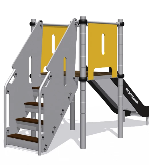 Metal Slide with Plywood Steps - Romana 110.03.00