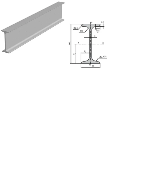 Hot-Rolled Profile I-Beam for Railway Car Girders, Precision Engineered, Model No. 19