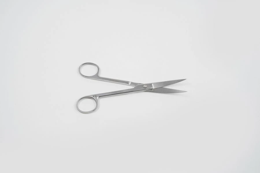 Vertical Curved Surgical Scissors with Two Sharp Tips, 170mm - Model VZ-N-4-2