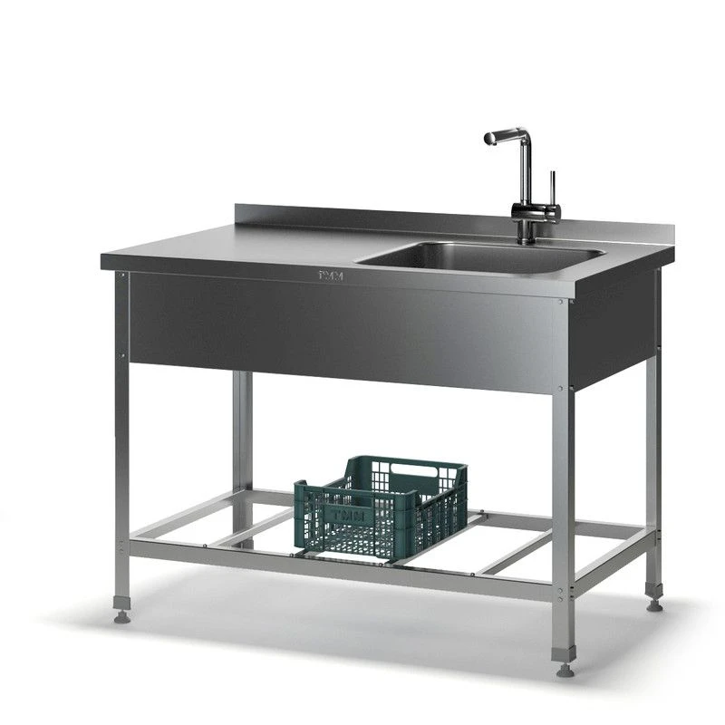 Stainless Steel Folding Table with Integrated Sink MS-2