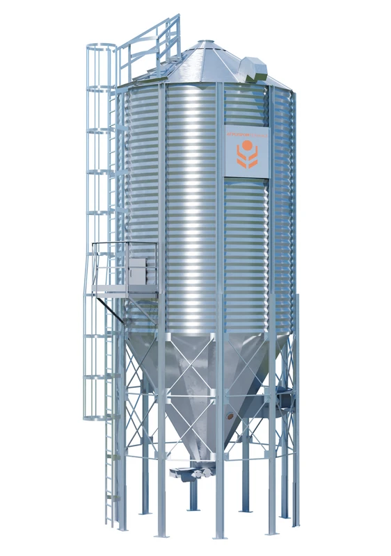 Metal Silo with Conical Bottom SKA116-2-3.9-7 (Clearance 1230 mm)