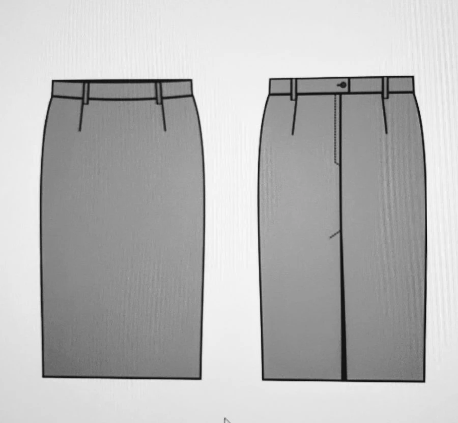 Women's Summer Uniform Skirt for Train Conductors and Supervisors