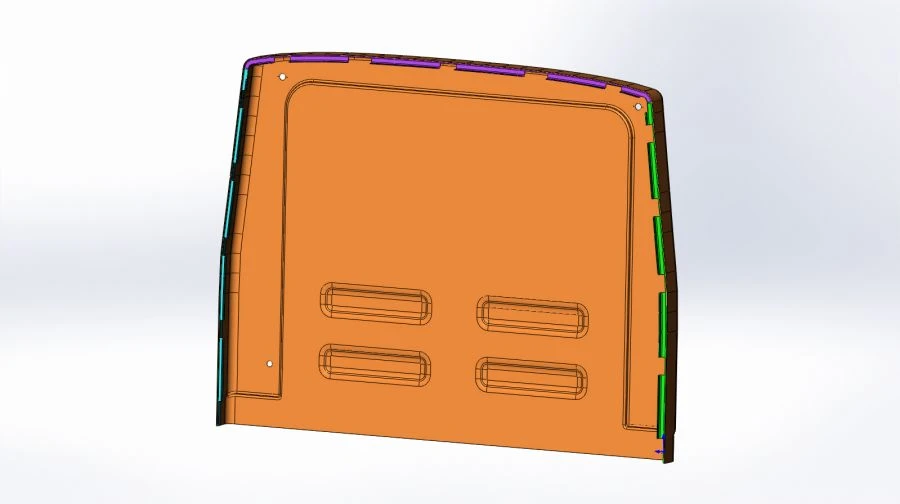 Front Panel for Vehicles made of Polyester Fiberglass AП 4208-5303108-02
