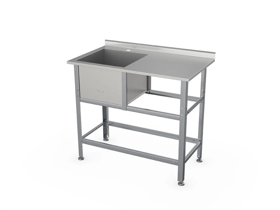 Modular Bath with Side Table and Edge, VCMS-C-1L.700-1550.850-1-02 (VMS-1/700N with Edge)