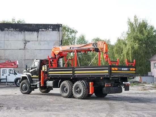 Multi-functional Truck with Hydraulic Crane MKMA on Ural 4320 Base U0K07N-U4