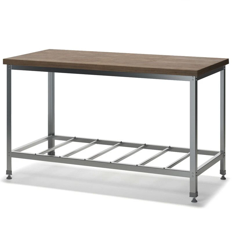 Professional Stainless Steel Pastry Table with Wooden Top SRKN