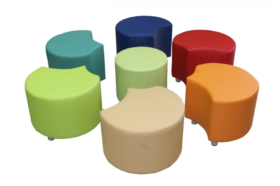 Soft Puff Ottoman - Various Shapes, Fabric and Leatherette Upholstery
