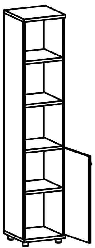 Narrow Document Cabinet Brooklyn Series 9112
