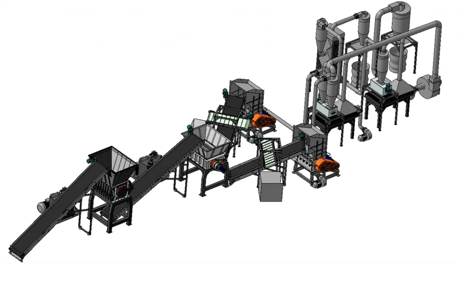 Rubber Processing Line RTI-500 for Tire Recycling