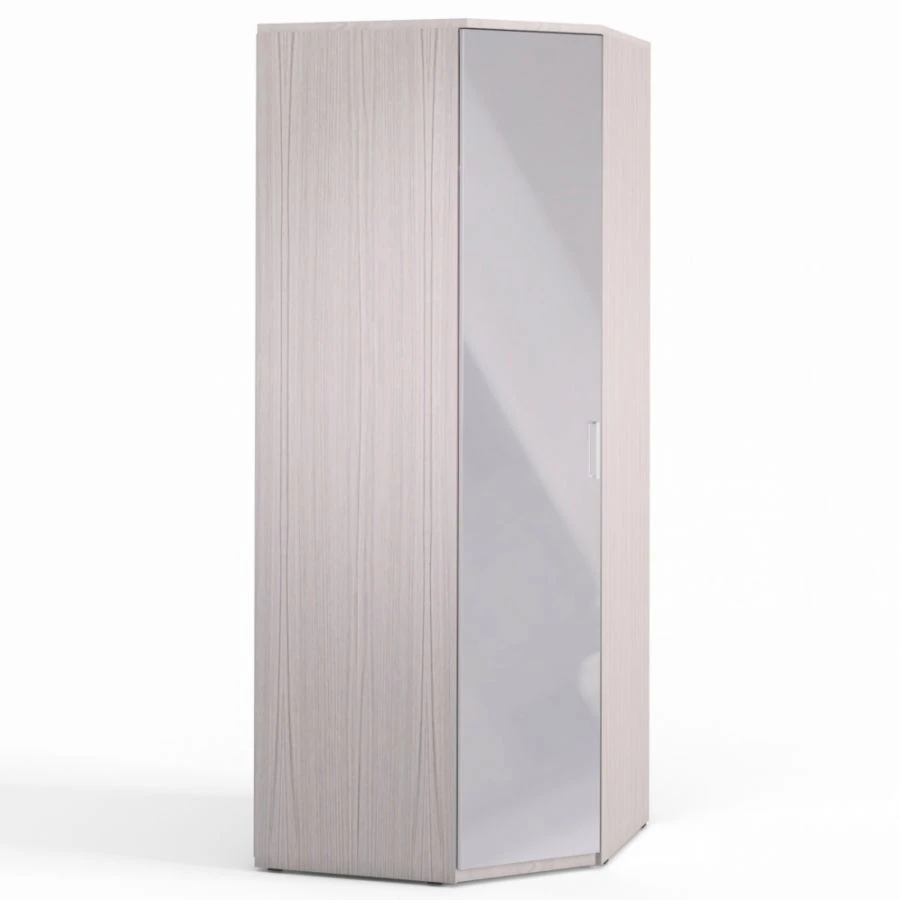 Corner Wardrobe with Mirror from Rimini Ice Modular Furniture Set FU4-01.CG